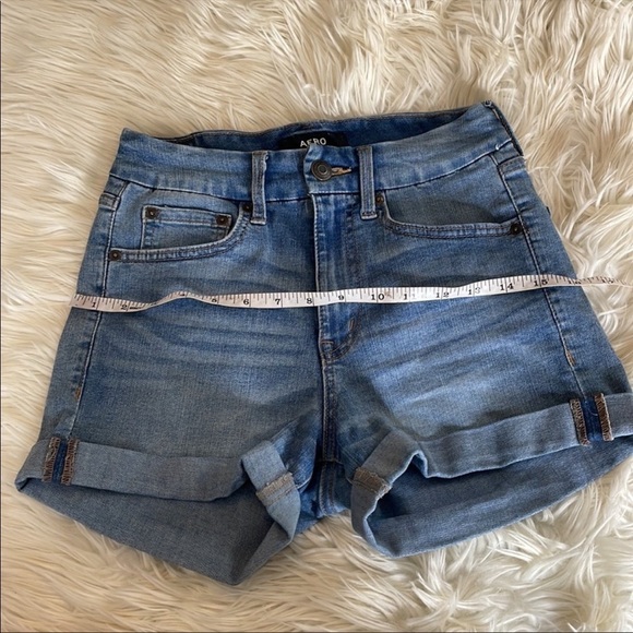 Aero bundle lot set of two Jean short shorts light and medium Wash high waisted - Picture 16 of 16